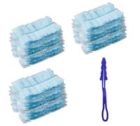 30 Pcs Fluffy Dusters Refills, Disposable Electrostatic Duster Set, Dust Magnet Refill with 1 Handle and 1 Dust Magnet Telescopic Pole, Disposable Flash Duster Refills for Home and Car Cleaning