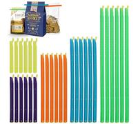 30 Pcs Food Bag Sealer Sticks, 5 Size and Color Magic Bag Sealing Sticks, Moisture-Proof and Fresh-Keeping, Reusable Storage Bag Closures Sticks for Keeping Food, Snack, 9/12.5/18.5/22.5/28.5cm