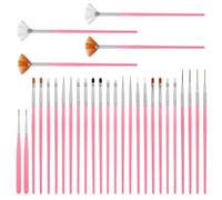 30 PCS Food Brush, Cake Painting Brushes Kit, Fondant Paint Brush Cake Decorating Tools Cookie Brushes DIY Tool Set CakeDecorating Painting Tool, Pink