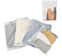 30 Pcs Frosted Zip Lock Suitcase Organiser Bags with 5 Size, Reusable Zip Lock Travel Bags, Clear Frosted Zip Lock Clothes Bags, Space Saving Waterproof Storage Bag for Clothes Shoes Garment Home Trip