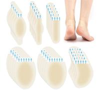 30 Pcs Gel Blister Bandages Pads, Guard Invisible Protector Waterproof Hydrocolloid Bandages, Blister Cushion Pad Gel Blister Chshions for Heel Foot Toe Feet