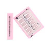 30 Pcs Glossy Press On Nails Simple Cats Eyes Stick On Nails Elegant Artificial Nails Almond Shape False Nails For Woman