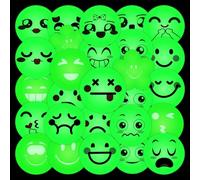 30 Pcs Glow in The Dark Cute Face Vinyl Decals for Notebook | 30 decals feature cute face graphics with cartoon expression glow in the dark print designs for flat decor