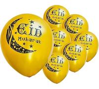 30 Pcs Gold EID Mubarak Balloons Set Premium Latex Decorations for Happy Eid Al-Fitr & Eid Al-Adha Celebrations Party Supplies