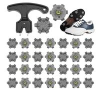 30 PCS Golf Shoe Spikes, Golf Spikes with 1 PCS Wrench Remove Tool, M6 Golf Shoe Studs Replacements, Training Parts Black Golf Shoe Spikes, Golf Spikes for Golf Shoes