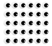 30 Pcs Googly Eyes Plastic Wiggle Eyes with Self Adhesive Oval Craft Sticker Eye Black White Googly Eye for DIY Crafts Christmas Scrapbooking Decoration