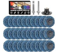 30 Pcs Grinding Discs 50mm Paint Stripping discs 2 Inch Sanding Discs for Drill Rust Removal Disc for Metal Steel Grinding Polishing(Blue)