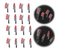 30 Pcs Halloween Nail Art Decorations Alloy Bloody Knife Charms Metal Mini Cleaver Accessories Vintage Horror Nail Studs DIY Manicure Decoration Tools for Cosplay Party Festival