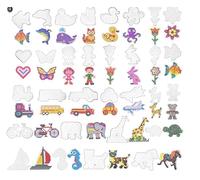 30 Pcs Hama Beads Pegboard Set - 5mm Clear Animal Shape Boards, DIY Fuse Bead Kit for Kids Crafting with 10 Ironing Papers, Including Craft Tray & Chain Accessories for Boys & Girls Creative Craft