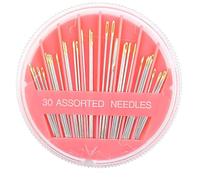 30 Pcs Hand Sewing Needles, Professional Sewing Needles Kit, Multi-Size Gold-Plated Hand Embroidery Needles, Mending Craft Sew Case Pink