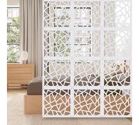 30 PCS Hanging Room Divider Panel - White Wood-Plastic Partition Screen for Home & Office Decoration Versatile Wall Divider for Privacy & Space Separation