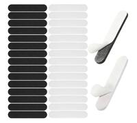 30 PCS Hat Size Reducer, Hat Sizer Reducer Insert, Self-Adhesive Hat Sizing Tape, Soft Foam Hats Adjuster Insert for Men Women Adjusting Cap Fit and Sweatband(Black, White)