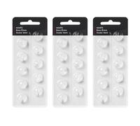 30 Pcs Hearing Aid Domes for Oticon, 8mm Double Vent Bass Domes Hearing Aid Accessories Compatible with Oticon Minifit (White)
