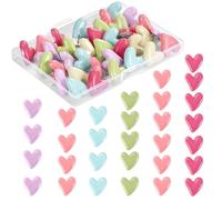 30 PCS Heart Shaped Push Pins, Cute Macaron Color Scheme Thumb Tacks, Decorative Drawing Pins for Bulletin Board, Office, School, Home, Nursery, DIY Craft Decor