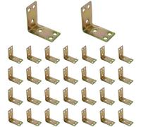 30 PCS Heavy Duty 90 Degree L Shaped Angle Brackets,Corner Braces for Furniture and Wooden Cabinets