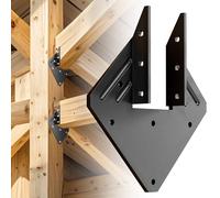 30 PCS Heavy Duty Black Hurricane Ties for Rafters,13 Gauge Roofing Hurricane Straps Thickness 2.2mm Fit 2x4,2x6,Hurricane Clips for Roofing Trusses Wood Timber,Roof Brackets,Seismic Joist Hangers