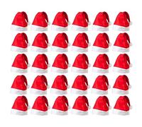 30 PCS - Holiday Santa Hat Bundle - Cozy Red Velvet Hats with White Plush Trim - Great for Parties, Parades, and Family Celebrations