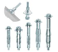 30 Pcs Hollow Wall Fixings Anchor, Heavy Duty Plasterboard Fixings Screws Assorted, Plasterboard Wall Plug Cavity Wall Fixing Anchors for Drywall Brick Wood Doors Thin Metal Concrete Masonry