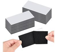 30 Pcs Hook and Loop Strip Tape, 2 × 4 Inch Velcro Patches Double Sided Sticky Pads Self Adhesive, Strong Heavy Duty Adhesive Strips for Home & Office Use (Black)