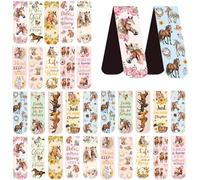 30 Pcs Horse Magnetic Bookmarks, 15 Watercolor Equestrian Designs with Inspirational Quotes, Cute Horse Page Markers, Gifts for Horse Lovers, Readers and Students