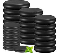 30 Pcs Hot Stones for Massage, Basalt Hot Rocks Massage Rocks Kit Black Smooth Stones Set for Professional Home Spa Warming Relaxation and More, 4 Sizes