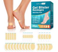 30 Pcs Hydrocolloid Blister Plasters for Feet, Waterproof Hydrocolloid Bandages for Heel, Toe (Variety Pack) - Blister Prevention Bandages for Travel and Daily Use