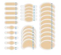 30 Pcs Hydrocolloid Blister Plasters for Feet, Waterproof Hydrocolloid Plasters, hHydrocolloid Bandages for Heels Toes, Blister Prevention Bandages Pads for Travel Daily Use(5 Styles)