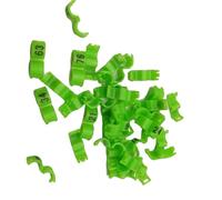 30 Pcs Inner 2.7/ 3/4/4.5/5Mm Canary Clip Ring Bird Pigeon Parrot Leg Rings Small Birds Foot Rings With Number Bird Clip Ring,Green,2.7mm
