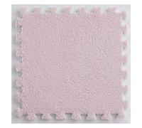 30 PCS Interlocking Foam Mats,Fluffy Carpet Tiles Plush Area Rug,12"X12" Interlocking Puzzle Floor Mat with Border,Soft Crawling Playmat Floor Tiles,Bedroom EVA Foam Mat,Light Pink