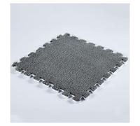 30 PCS Interlocking Foam Mats,Fluffy Carpet Tiles Plush Area Rug,12"X12" Interlocking Puzzle Floor Mat with Border,Soft Crawling Playmat Floor Tiles,Bedroom EVA Foam Mat,Grey