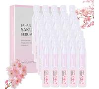 30 PCS Japan Skincare Serum Ampoule, Che rry Blo ssom renewal Serum for Face, Anti Aging Face Serum with Hyaluronic Acid & Niacinamide, Plumping Essence for Women, Hydrating, Brightening, Even Tone