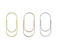 30-Pcs Jumbo Paper Clips 2 Inch Oversized Large Non-Skid Smooth Steel Wire Paper Clips Assorted Gold Silver Rose Gold for Office Planner Invitations Daily Document Organizing