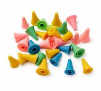 30 PCS Knitting Needle Stoppers - Colourful Point Protectors in Two Sizes - Needle Tip Caps for Knitting, Sewing and DIY Crafts - Practical Knit Needle Ends to Prevent Slipping and Damage
