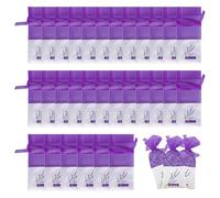 30 Pcs Lavender Bags Empty for Wardrobes, Muslin Empty Sachets Bag for Potpourri, Natural Fragrance Fresheners for Closet, Drawers Storage Repellent Scented Pouches for Aromatic for Car Cupboard Shoes