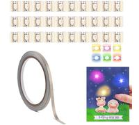 30 Pcs LED Circuit Stickers for Making Light-Up Cards, Aninating Rainbow Blink LED Light Craft Kit with Conductive Fabric Tape for Making Light-Up Interactive Cards, Add Lights to Special Cards