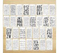 30 Pcs Letter Stencils for Kids Gift Reusable Alphabet Stencils for Crafts Painting Art Projects DIY Journal Album Scrapbook,Assorted Styles,Various Shapes Letters Numbers