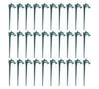 30 PCS Light Stakes for Outdoor for String Lights, Plastic Construction Ground Holders Compatible with LED & Incandescent Bulbs Suitable for Yard & Lawn(green)