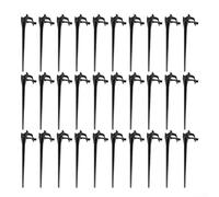 30 PCS Light Stakes for Outdoor for String Lights, Plastic Construction Ground Holders Compatible with LED & Incandescent Bulbs Suitable for Yard & Lawn(black)