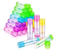 30 Pcs Lip Balm Tubes Empty Lip Balm Containers Tubes 5.5 ml Clear Chapstick Tubes Rotatable Plastic Lipstick Tubes with Caps Refillable Lip Gloss Tubes Bulk for Homemade DIY Lip Gloss Lipstick