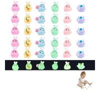 30 PCS Luminous Resin Animals, Glow in The Dark Animals Cute Mini Rabbit Figurines, Cute Ornament for Garden Landscape Dollhouse Home Party Decoration