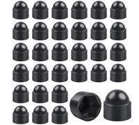 30 Pcs M12 Black Screw Caps, Hex Nut Protective Covers, Plastic Caps for Screws, Anti-Rust Waterproof Dust-Proof, for Indoor Outdoor Furniture Cabinet, DIY Projects