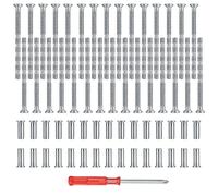 30 Pcs M4 Door Handle Screws with Connecting Bolts Sleeves, Nickel Plated Adjustable Length Fixing Male to Female Sleeves Screws Bolts Nuts for Door Handle Cabinet Drawers