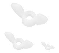30 PCS M4 M6 M8 Nylon Wing Nuts,Hand Twist Tighten Butterfly Shapes Nut (White)