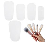 30 Pcs Makeup Brush Covers 5 Sizes Portable Clear Make up Brush Protective Dustproof Makeup Brushes Protector Sleeves Lightweight Durable Plastic Brushes Guards for Travel Daily Storage Organizer Home