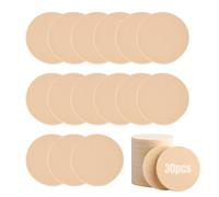 30 Pcs Makeup Sponge, Circle Shaped, Skin Color Soft and Flexible, Dry Wet Use Foundation Sponge for Liquid Foundation, Concealer, Cream, Loose Powder, Perfect for Everyday Use