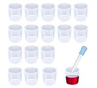 30 Pcs Medicine Cups, 30ml Measuring Cups, Medicine Pots, Plastic Graduated Cups Transparent Scale Cups Plastic Clear Epoxy Mixing Cups for Kitchen Cooking Medicine Measure Tool