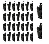 30 Pcs Metal Alligator Clips, Strong Spring Clamps, 1.58 Inch x 0.5 Inch Metal Mini Clamps for Wire, Paper, Crafts, Photo, Curtain (Black)