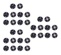 30 Pcs Metal Hand Sew Buttons for Coats, Black Alloy Flat Fasteners | Creative Chic Style, DIY Costume Making, Fabric Crafts and Sewing Enthusiasts, Black 34l 21.0mm