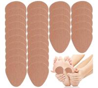 30 PCS Metatarsal Felt Feet Insert Pads 1/4 Inch Thick Cushion Pain Relief Forefoot Support Adhesive Foam Foot Cushion Pad for Men and Women (Beige)