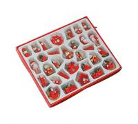 30 Pcs Mini Christmas Ornaments - Christmas Tree Hanging Ornaments, For Holiday Decor, An Excellent Gift Between Friends (Red C)